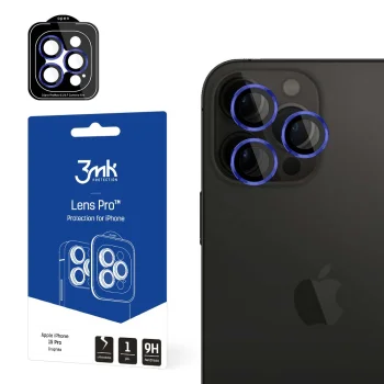 3mk Lens Protection Pro Camera Cover for iPhone 15 Pro Max, Blue