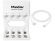 Зарядное устройство для аккумуляторов Maxday 704A2 AA/AAA, USB-C, 4 слота,...