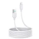 Joyroom A9 USB / Apple Iphone Lightning Data Charging Cable, 2.4A 2m, White | Зарядный Кабель...