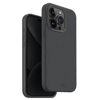 Uniq Lino Hue iPhone 15 Pro 6.1" case Magclick Charging gray/charcoal gray