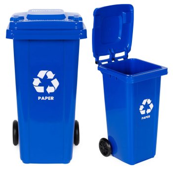 Multistore 120L Waste Bin for Paper, Blue