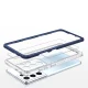 Чехол Hybrid Armor для Samsung Galaxy S23 Ultra Clear 3in1, прозрачный с синей рамкой