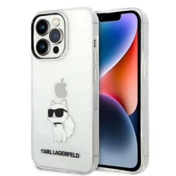 Чехол Karl Lagerfeld Ikonik Choupette для iPhone 14 Pro - прозрачный