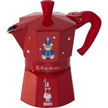 Bialetti Moka Express 3TZ Joyful Memories espresso kanniņa, sarkana