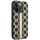 Karl Lagerfeld Case for iPhone 14 Pro Max, Monogram Stripe, Brown