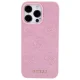 Guess iPhone 15 Pro Max vāciņš Leather 4G Stamped, rozā