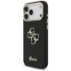 Guess Fixed Glitter Big 4G Metal Frame Phone Case Cover iPhone 17 Pro Max - black