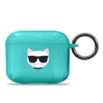 Чехол Karl Lagerfeld для AirPods 3 Choupette Head, синий