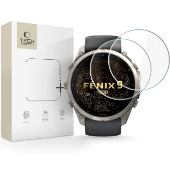 Защитное стекло Tech-Protect Glass Fit+ для Garmin Fenix 9 Pro 51mm, 2 шт.