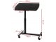 Portable Adjustable Laptop Desktop Table Book Stand on Wheels, Black