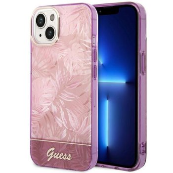 Apple iPhone 14 Plus 6.7'' Guess Jungle Collection Case Cover (GUHCP14MHGJGHP), Pink