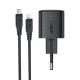 Acefast A118 C-L 30W GaN USB-C Charger with Lightning Cable, Black