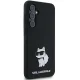 Karl Lagerfeld Samsung Galaxy A35 Case Silicone Choupette Metal Pin, Black