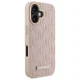 Karl Lagerfeld iPhone 16 Case Leather Monogram Metal Logo MagSafe, Pink