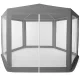 Садовый павильон шатер MultiGarden 2x2x2 м с москитной сеткой, серый
