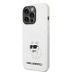 Apple iPhone 14 Pro 6.1\'\' Karl Lagerfeld Silicone Choupette MagSafe Case Cover (KLHMP14LSNCHBCH), White