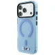 Чехол BMW M IML Frosted Metal Logo MagSafe для iPhone 17/18 Pro Max, синий
