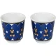 Bialetti MINI Express Joyful Memories espresso komplekts, zils/sudraba