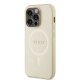 Apple iPhone 15 Pro Max 6.7\'\' Guess Saffiano MagSafe Case Cover (GUHMP15XPSAHMCB), Gold | Telefona Maciņš Vāks...