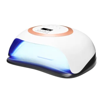Лампа для ногтей UV LED Glow V1 168W, белая / золотая
