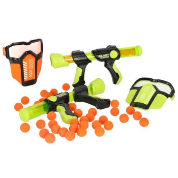 Bērnu Rotaļu Ierocis Šautene-Blasteris Pistole (x2) + 48 Lodes | Kids Toy Foam Blaster Weapon Gun Rifle