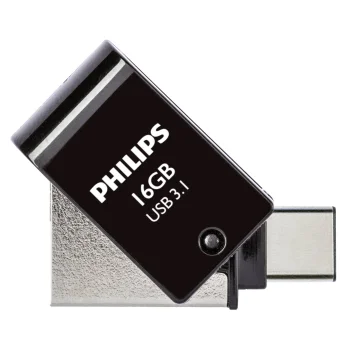 USB-флешка Philips 2 in 1 OTG 16 ГБ USB 3.1 / USB-C, Midnight Black