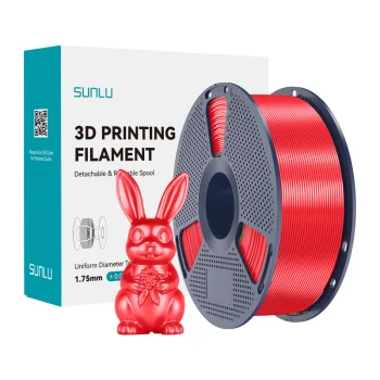 Нить для 3D-принтера Sunlu PLA+ Silk, красная