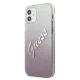 Чехол Guess для iPhone 12 mini, Glitter Gradient Script, розовый