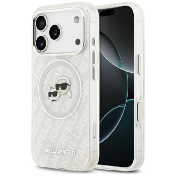 Karl Lagerfeld IML Glitter & Choupette Heads Logo MagSafe vāciņš iPhone 17 Pro Max - Pelēks | Karl&Choupette Phone...