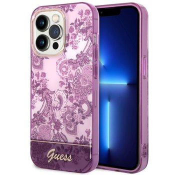 Apple iPhone 14 Pro Max 6.7'' Guess Porcelain Collection Case Cover, Fushcia
