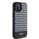 DKNY iPhone 15 / 14 / 13 vāciņš Leather Printed Pattern MagSafe, melns