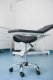ModernHome Adjustable Swivel Saddle Stool on Wheels, Black
