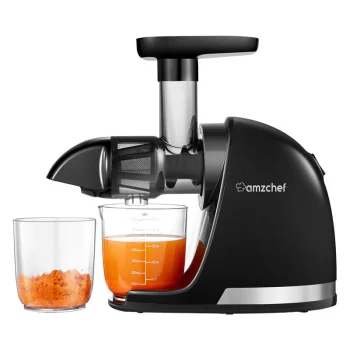 Шнековая соковыжималка Amzchef ZM1501-BK-SM, черная