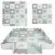 Напольный коврик-пазл Ricokids 151x151см, комплект из 16 шт., Серый-мятный...
