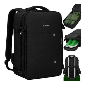 Travel Backpack Cabin Bag 40x20x25cm Trizand USB, black