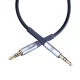 3mk AUX minijack 3.5 mm kabelis (1 m), balts