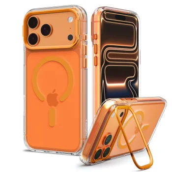 Чехол Spigen Ultra Hybrid Optik S MagSafe для iPhone 18 Pro / 17 Pro, Transparent Orange