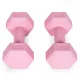 ModernHome sešstūra hanteles komplekts 2×1 kg fitnesam, rozā