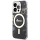 Чехол Guess для iPhone 14 Pro Golden Marble MagSafe, черный