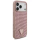 Guess Rhinestone Triangle Logo Case for iPhone 17 Pro Max, Pink