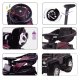 4-in-1 Kids Ride-On Car & Walker with Push Handle Silent Wheels