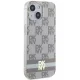 DKNY iPhone 15 / 14 / 13 Case IML Checkered Mono Pattern MagSafe, Beige