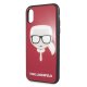 Чехол Karl Lagerfeld Iconic Glitter Karl`s Head для iPhone X / Xs, Красный