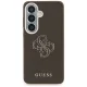 Guess Grained Big 4G Metal Logo vāciņš Samsung Galaxy S26+, brūns