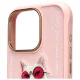 Nimmy Glasses Cool Cat vāciņš Apple iPhone 16 Pro - Rozā