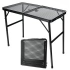 Folding Aluminium Travel Table, Black