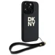 DKNY iPhone 16 Pro Max Case Wrist Strap Stock Logo, Black