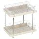 2-Tier Acrylic Organizer with Pull-Out Shelves, Transparent