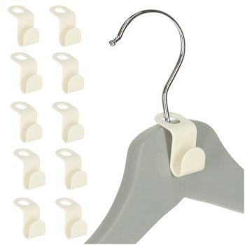 Āķi drēbju pakaramajiem vietas taupīšanai skapī, 10 gab.