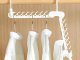 Space Saving Clothes Hanger, Foldable Wardrobe Organizer, 16 Slots, white